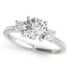 Mia Pave Three Stone Engagement Ring
