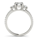 Mia Pave Three Stone Engagement Ring