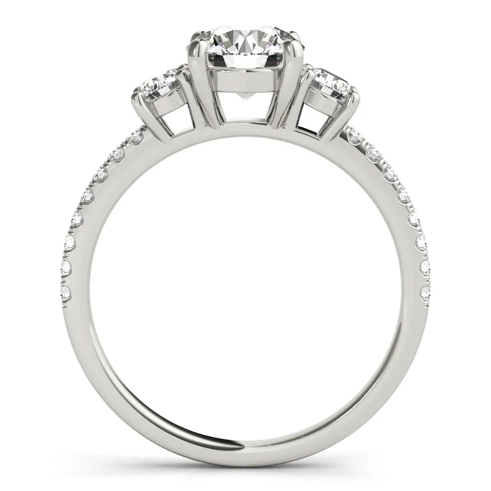 Eva Marquise & Round Cluster Engagement Ring