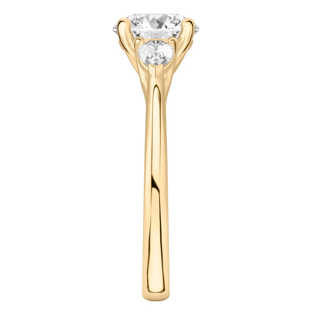 Maya Pear Side Stone Engagement Ring