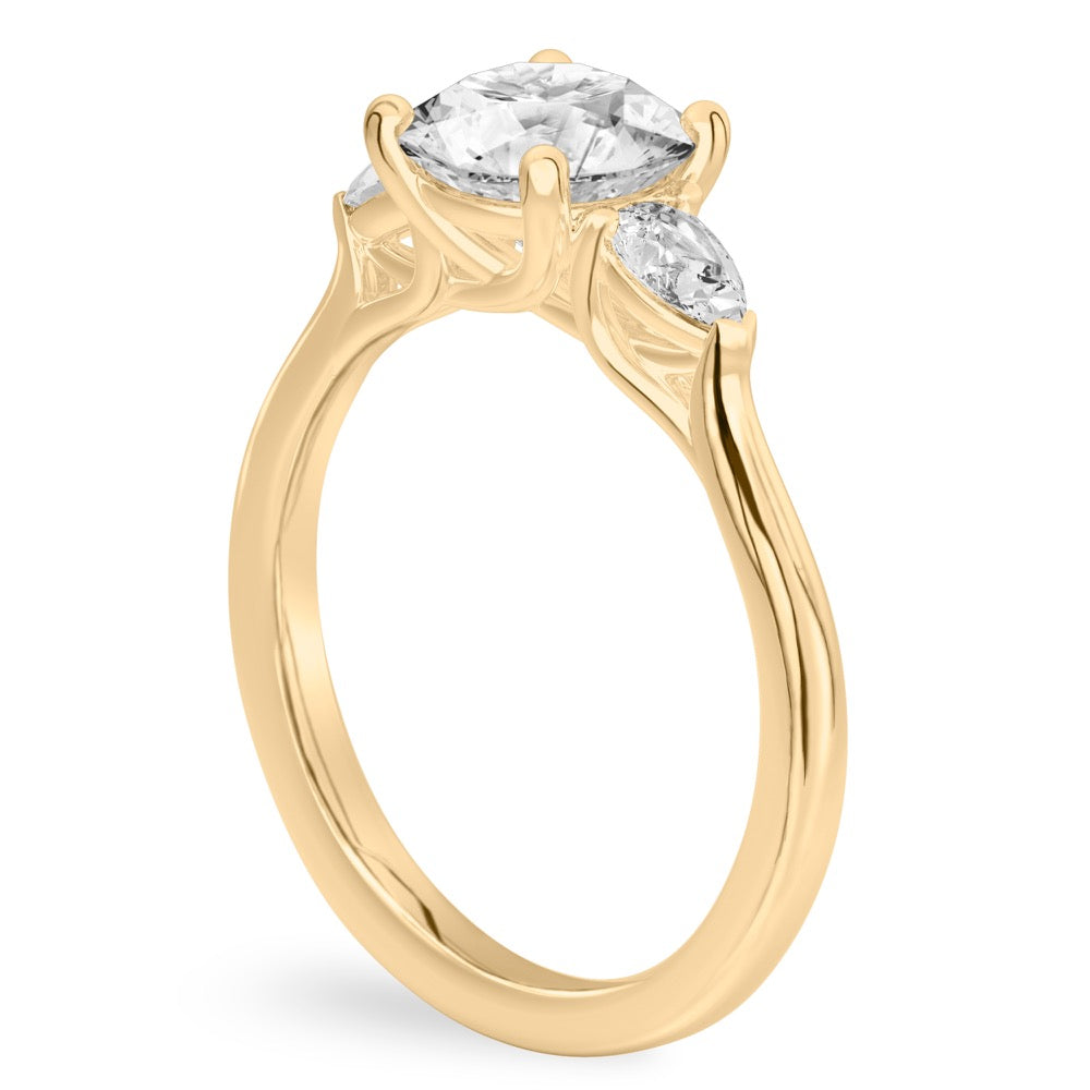 Maya Pear Side Stone Engagement Ring