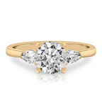 Maya Pear Side Stone Engagement Ring