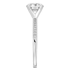 Lalana Petite Milgrain Engagement Ring