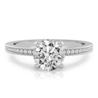 Lalana Petite Milgrain Engagement Ring