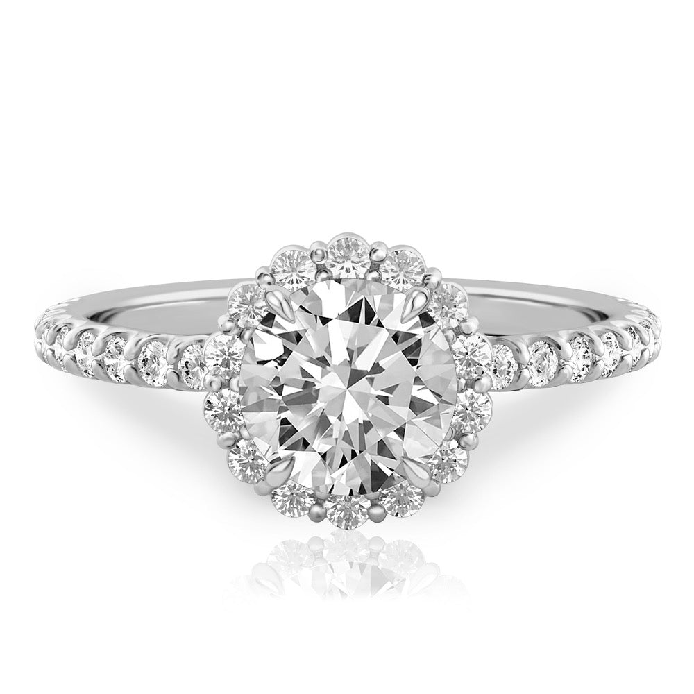 Elsa Floral Inspired Halo Ring