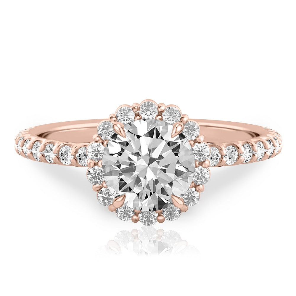 Elsa Floral Inspired Halo Ring