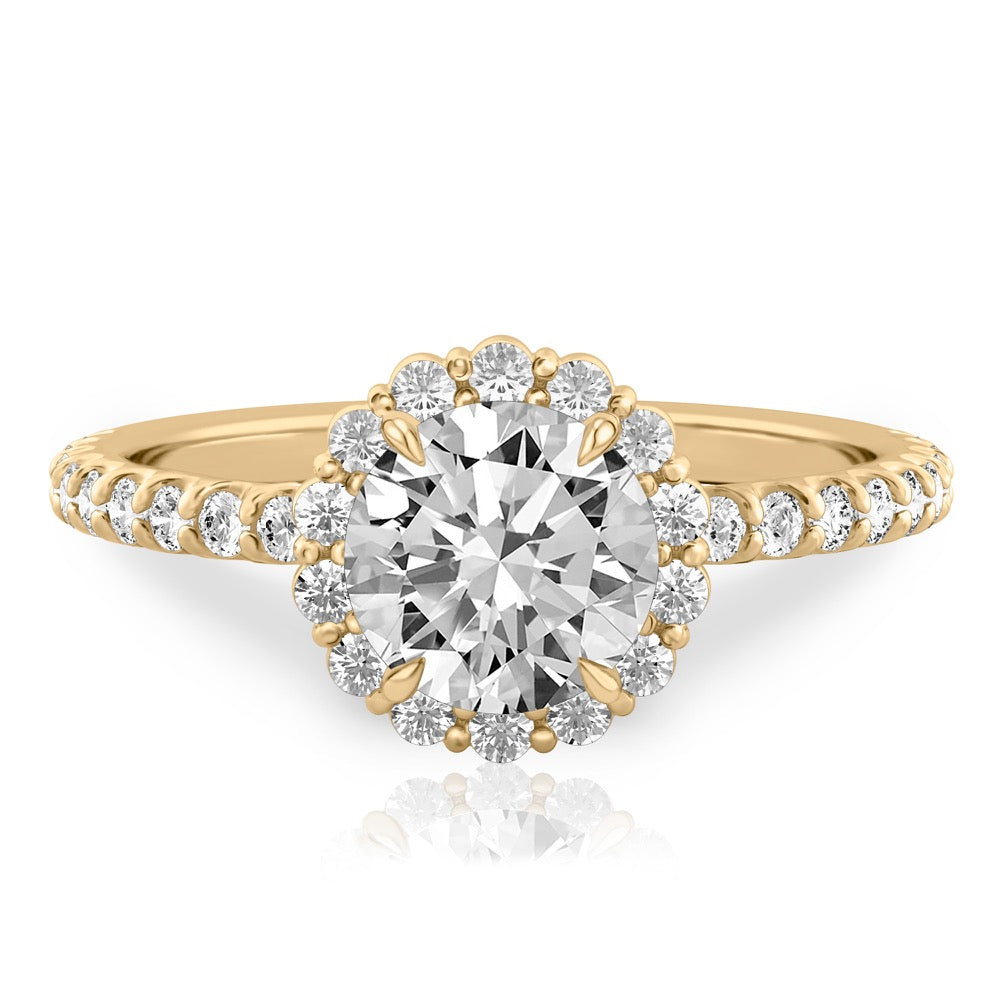 Elsa Floral Inspired Halo Ring
