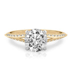 Charu Split Shank Knife Edge Pave Diamond Ring