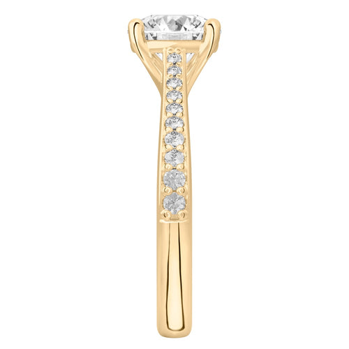 Celeste Pavé Hidden Halo Engagement Ring