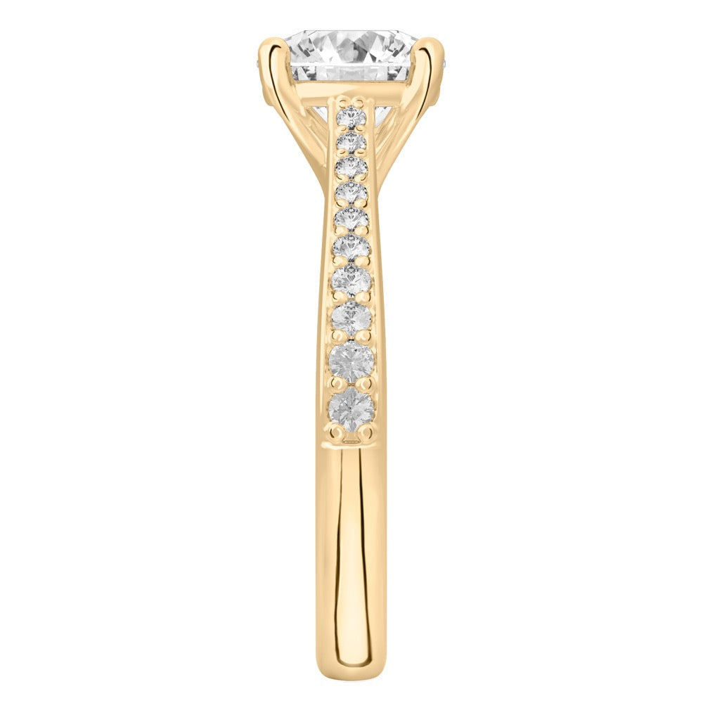 Talia Delicate Cathedral Ring with Side Stones