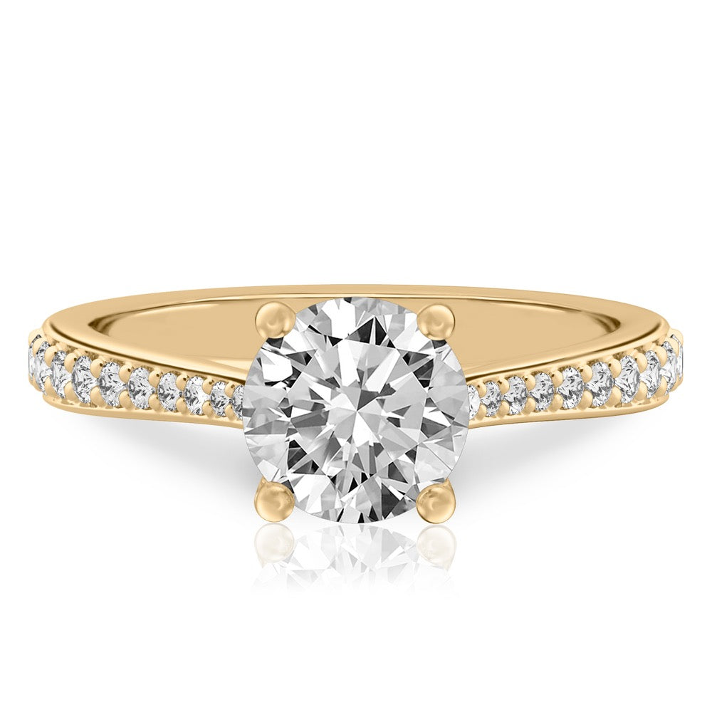 Talia Delicate Cathedral Ring with Side Stones