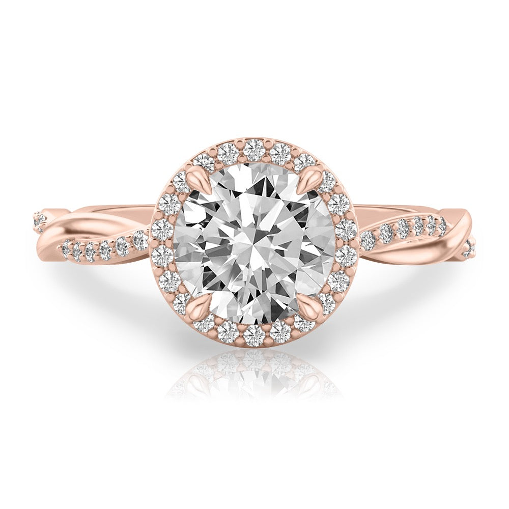 Twist Halo Twist Halo Engagement Ring