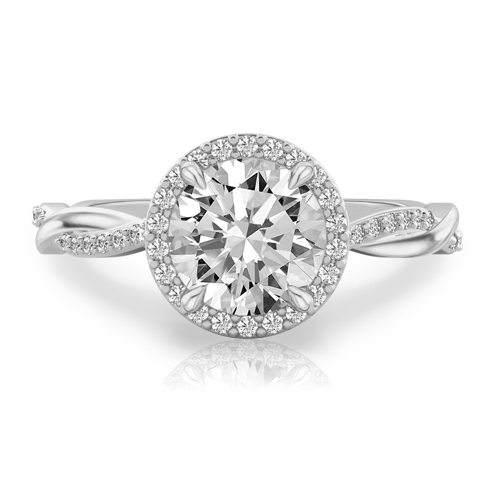 Twist Halo Twist Halo Engagement Ring