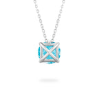 Aqua Blue Spinel Ripple Necklace