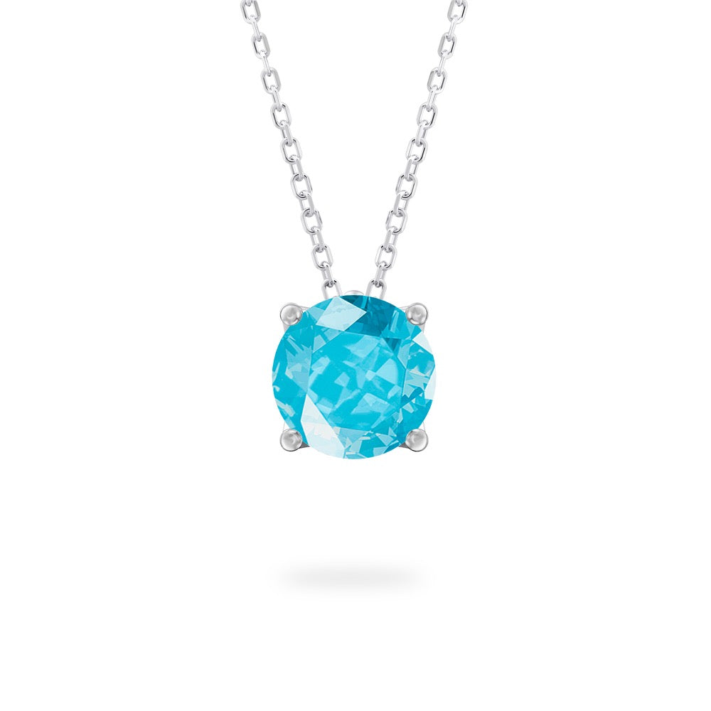 Aqua Blue Spinel Ripple Necklace