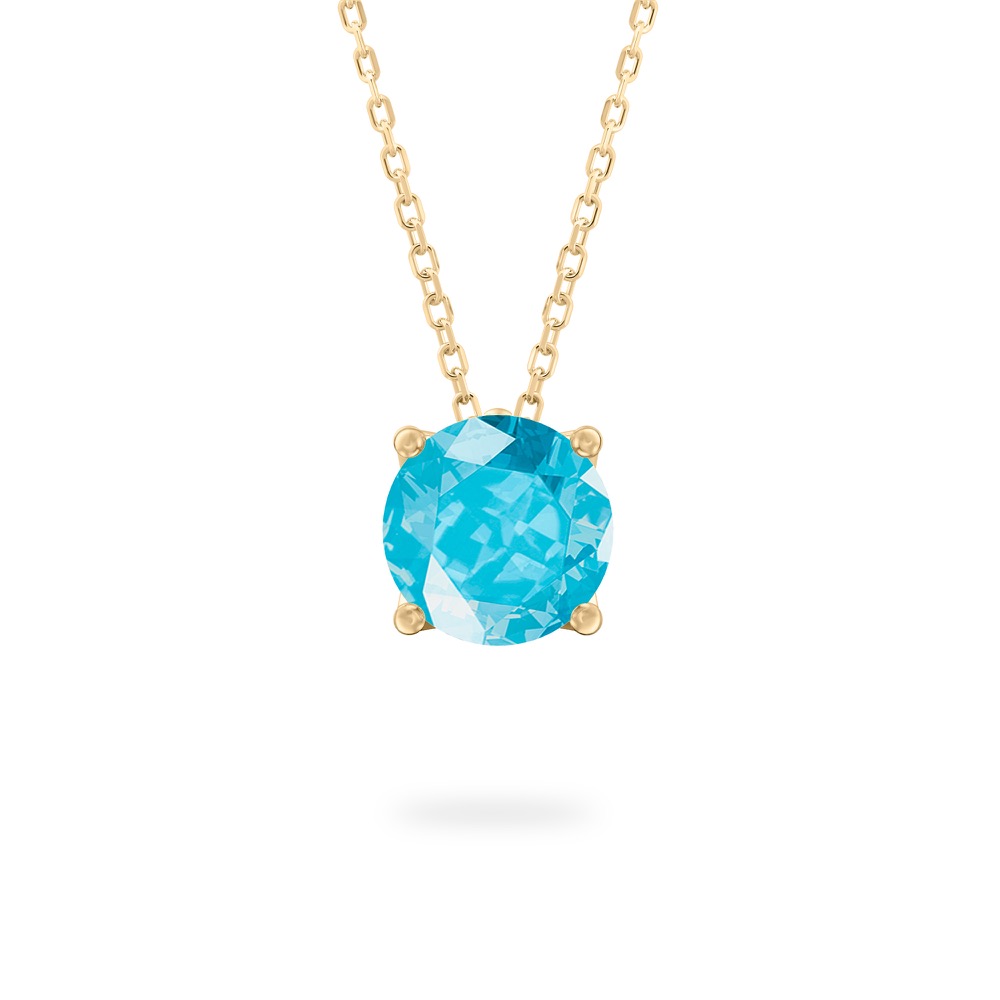 Aqua Blue Spinel Ripple Necklace