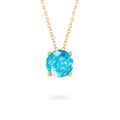 Aqua Blue Spinel Ripple Necklace