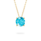 Aqua Blue Spinel Ripple Necklace