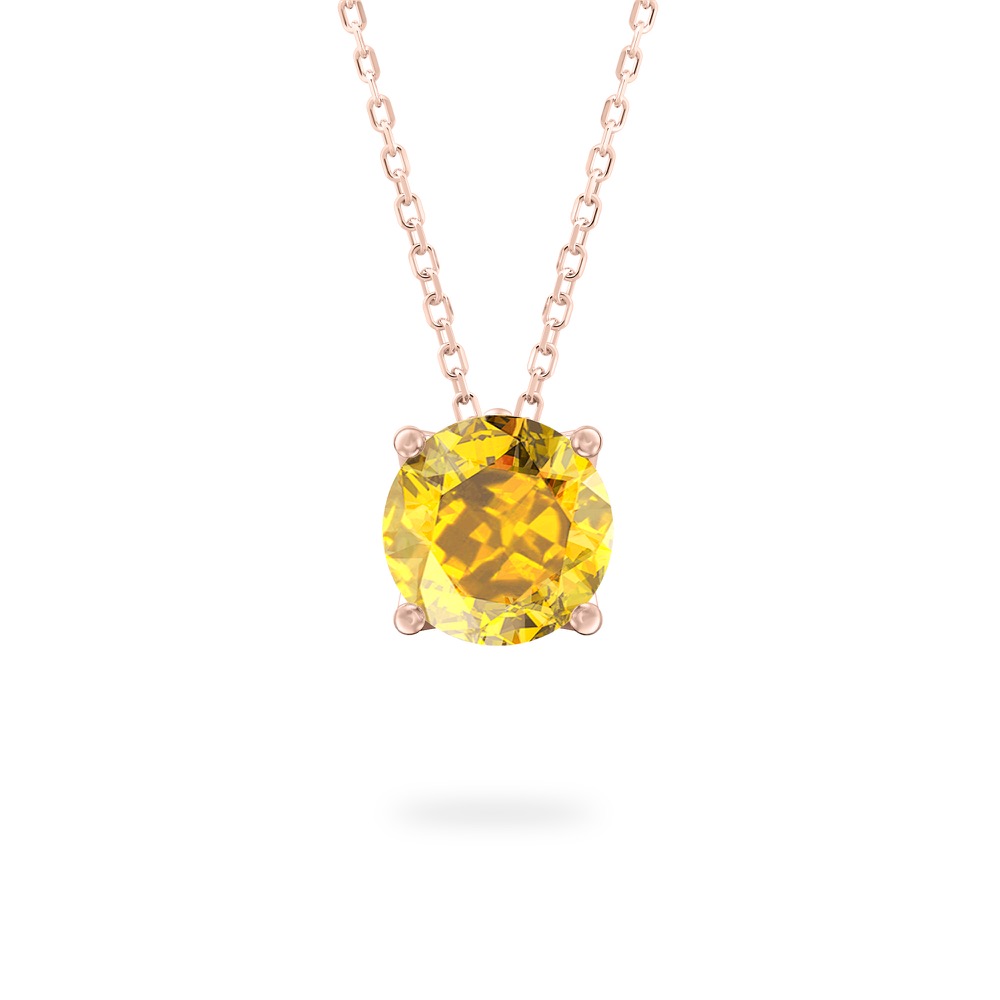 Yellow Sapphire Ripple Necklace
