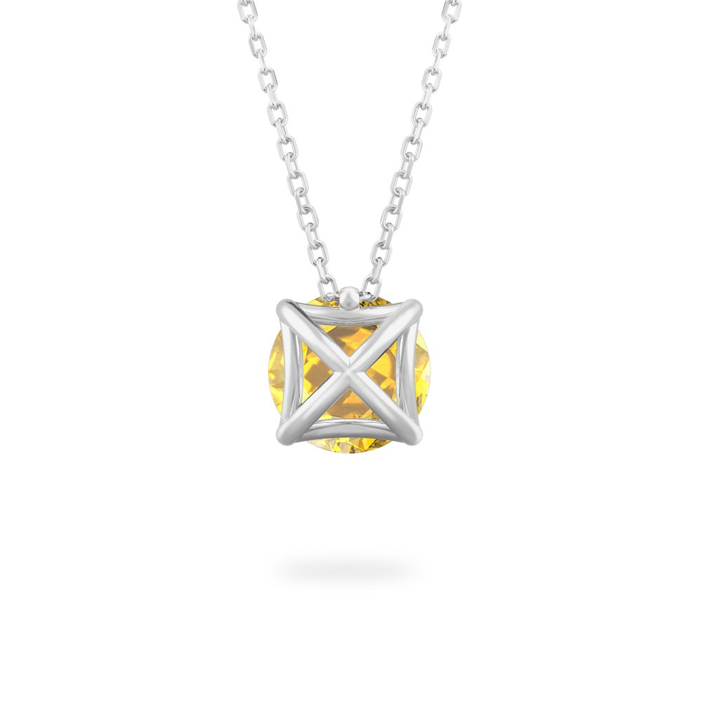 Yellow Sapphire Ripple Necklace