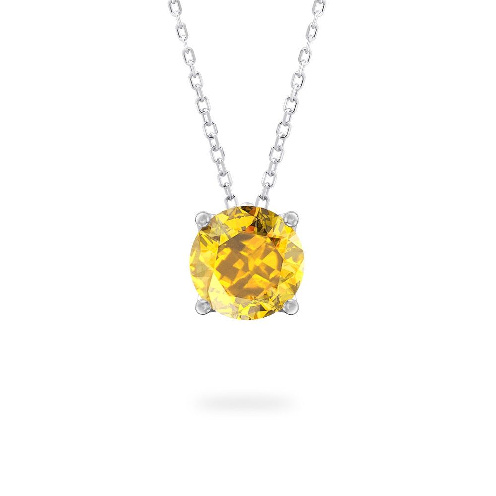 Yellow Sapphire Ripple Necklace