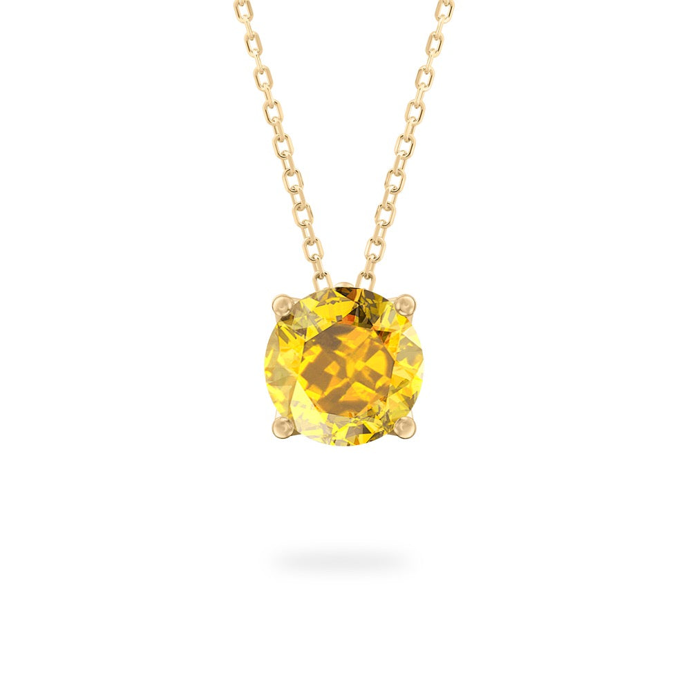 Yellow Sapphire Ripple Necklace