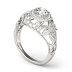 Valencia Vintage Inspired Halo Engagement Ring