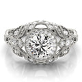 Valencia Vintage Inspired Halo Engagement Ring