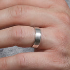 Einstein Satin Finish Band with Polished Edges