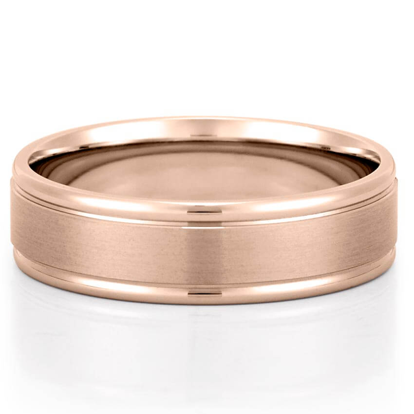 Einstein Satin Finish Band with Polished Edges