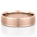 Einstein Satin Finish Band with Polished Edges