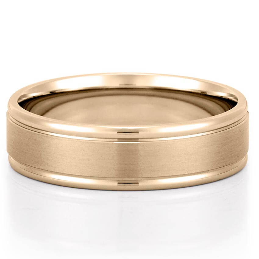 Einstein Satin Finish Band with Polished Edges