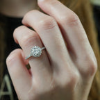 Elsa Floral Inspired Halo Ring