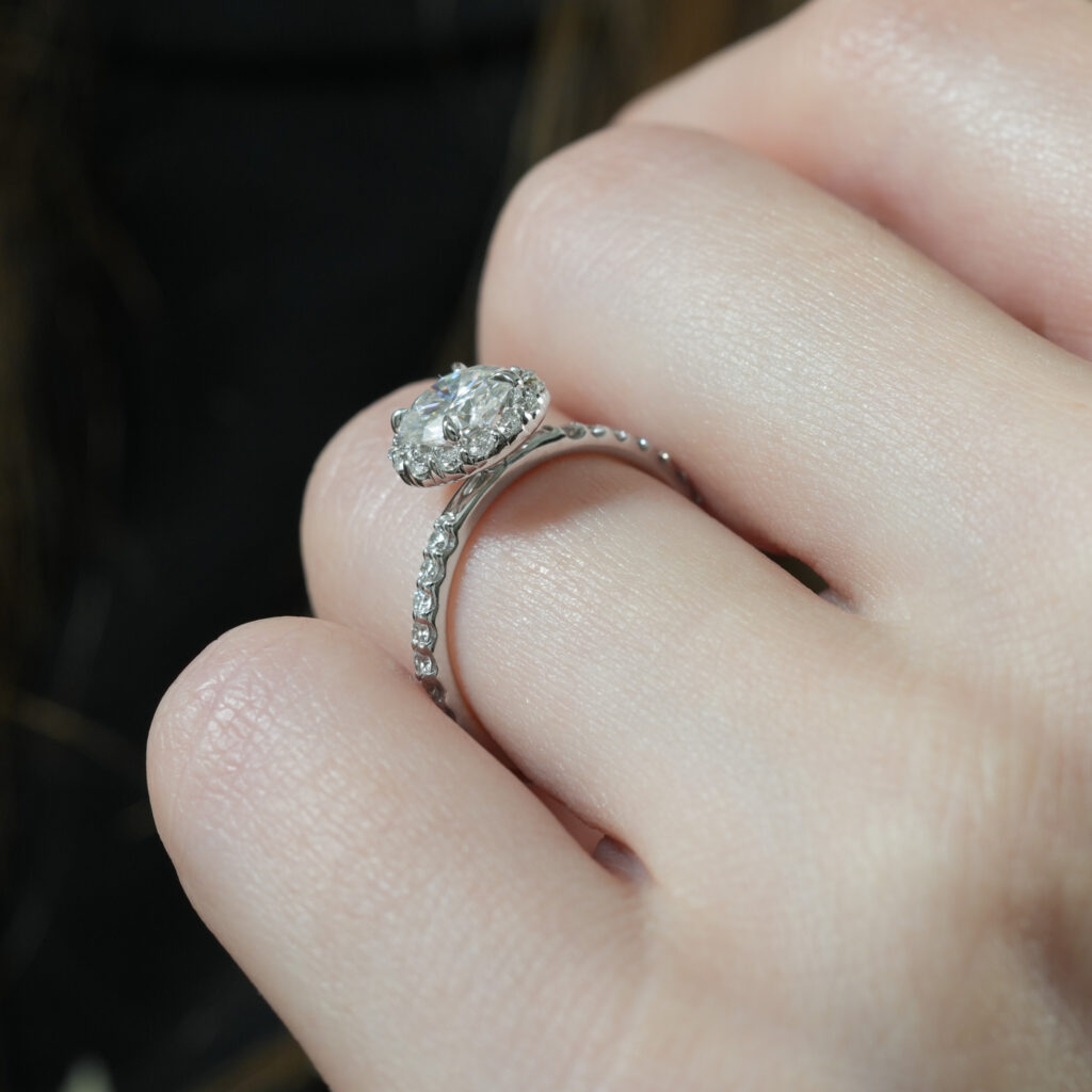 Elsa Floral Inspired Halo Ring