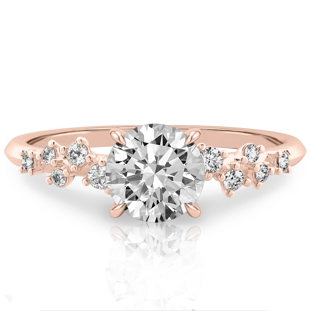 Magic Ring Scattered Diamond Engagement Ring