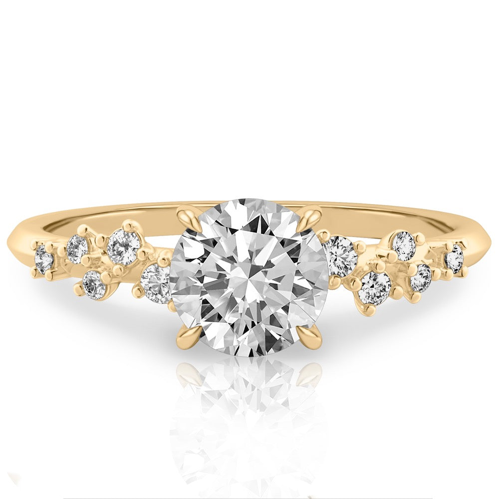 Magic Ring Scattered Diamond Engagement Ring
