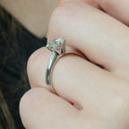 Luna Six Claw Prong Solitaire Engagement Ring