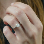 Luna Six Claw Prong Solitaire Engagement Ring