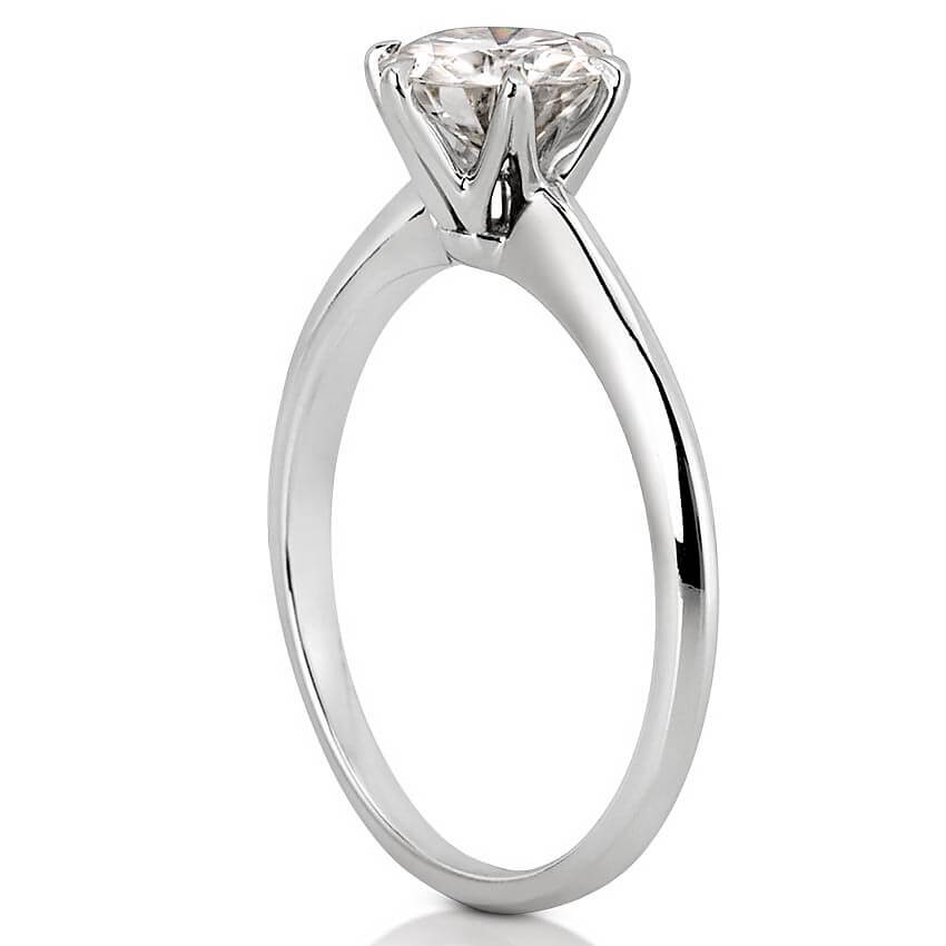 Luna Six Claw Prong Solitaire Engagement Ring