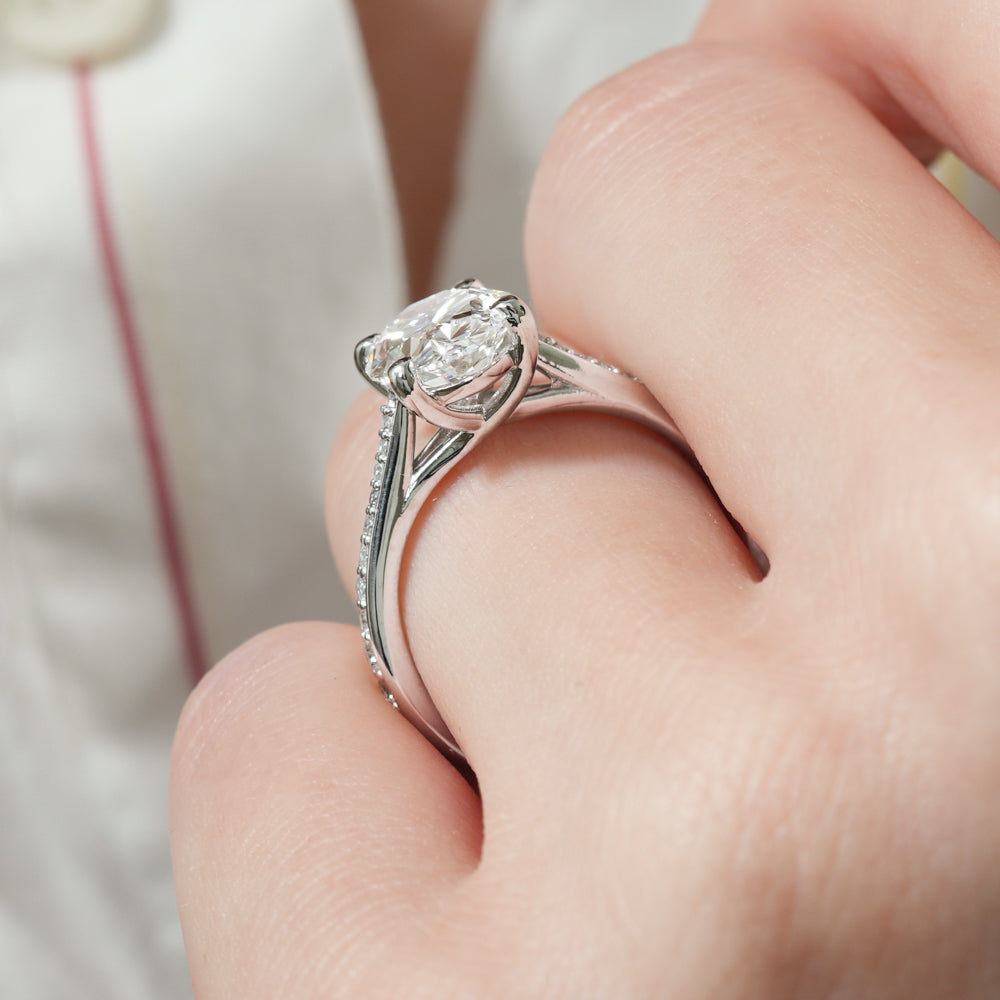 Talia Delicate Cathedral Ring with Side Stones