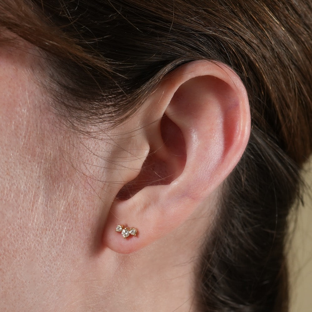 Kendi Earrings Three Stone Earrings