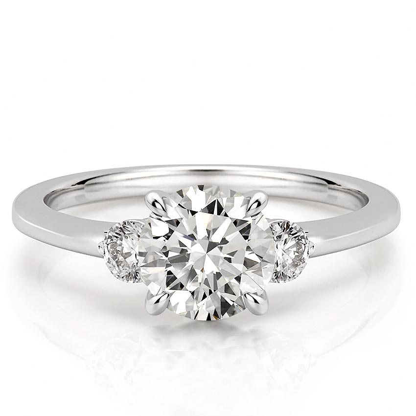 Everly Delicate Three Stone Engagement Ring