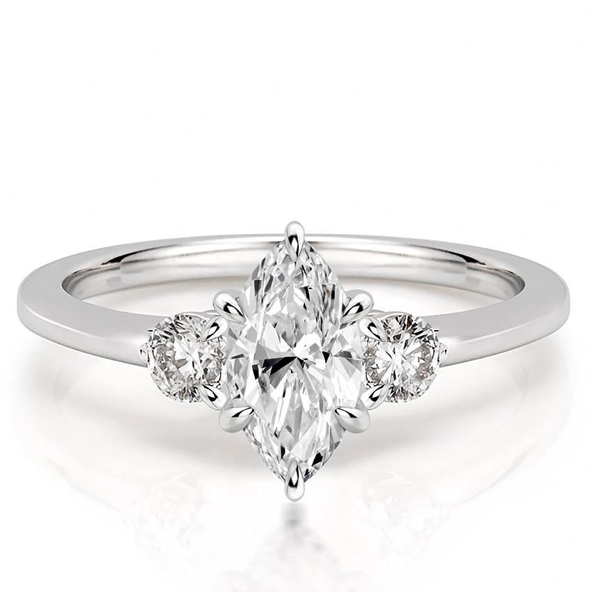 Everly Delicate Three Stone Engagement Ring