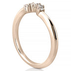 Crescent Band Curved Tiara Wedding Band