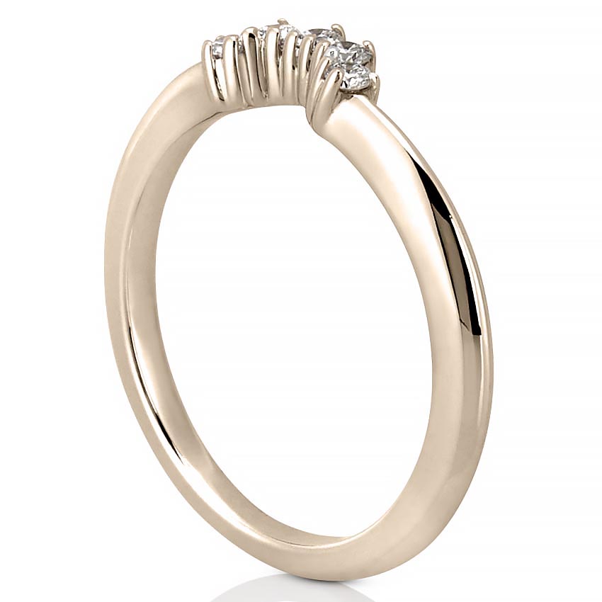 Crescent Band Curved Tiara Wedding Band