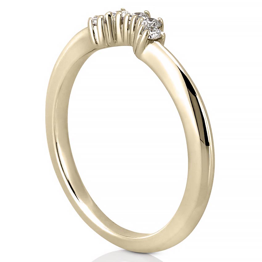 Crescent Band Curved Tiara Wedding Band
