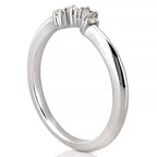 Crescent Band Curved Tiara Wedding Band