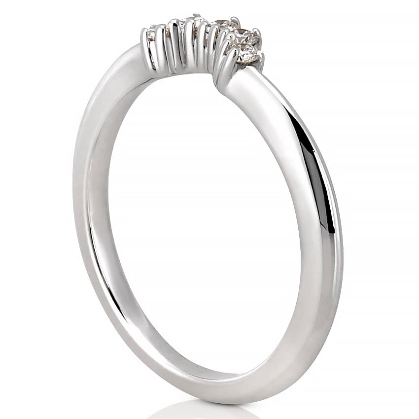 Crescent Band Curved Tiara Wedding Band