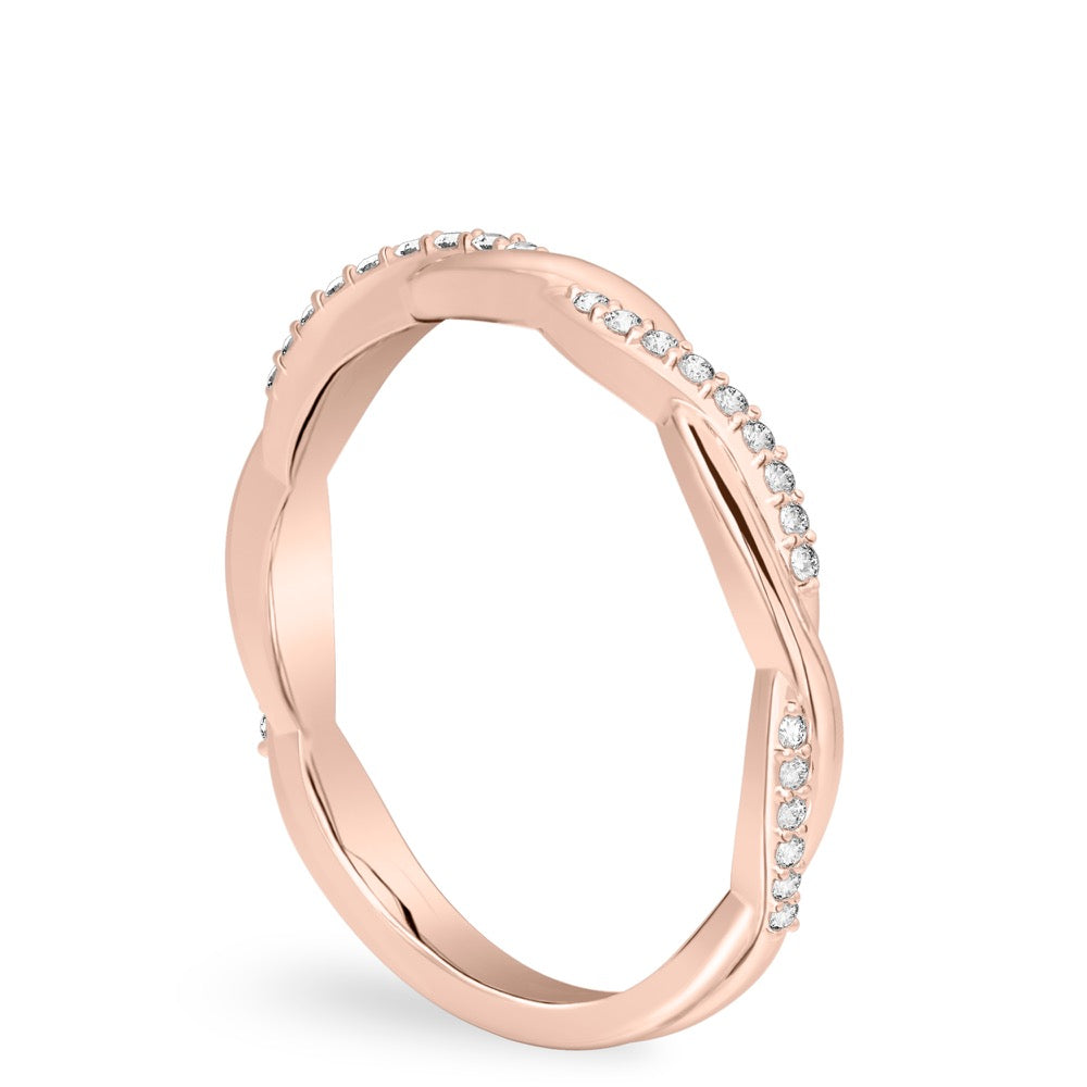 Twist Band Pavé Twist Diamond Wedding Band