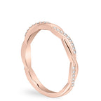 Twist Band Pavé Twist Diamond Wedding Band